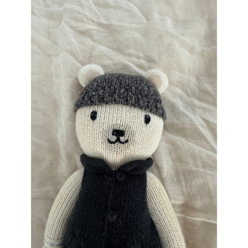 Cuddle + Kind Hudson the Polar Bear Hand Knit Doll 13 Inch Little Stuffed Animal - Picture 2 of 7